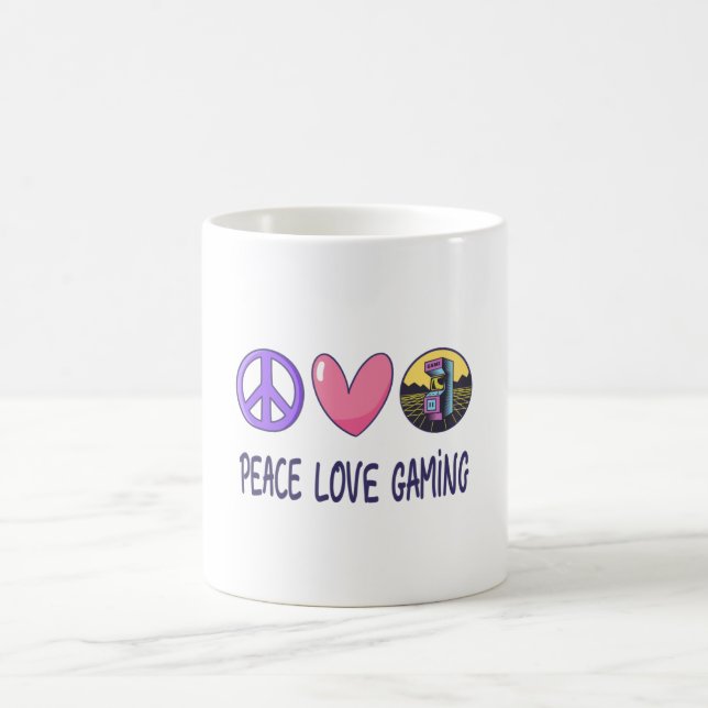Peace Love Gaming Coffee Mug (Center)