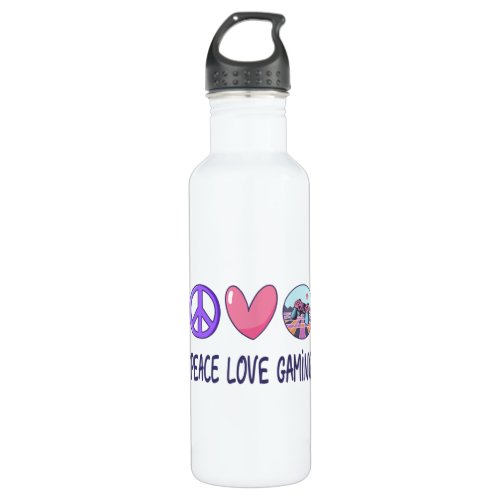 Peace Love Gaming Stainless Steel Water Bottle