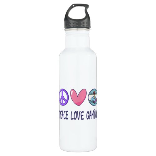 Peace Love Gaming Stainless Steel Water Bottle