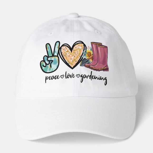 Peace Love Gardening Classic Hat (Front)