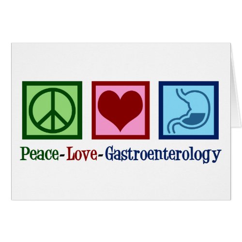 Peace Love Gastroenterology Office Holiday Card