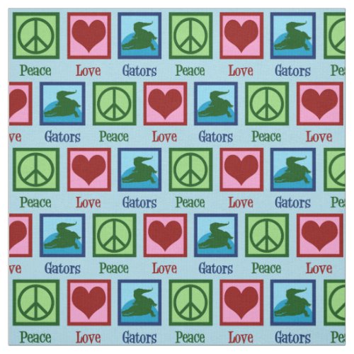 Peace Love Gators Fabric