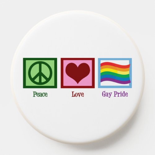 Peace Love Gay Pride Rainbow PopSocket