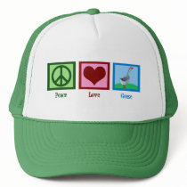 Peace Love Geese Trucker Hat