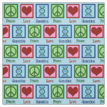 Peace Love Genetics Fabric