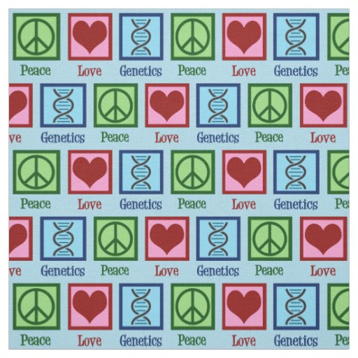 Peace Love Genetics Fabric