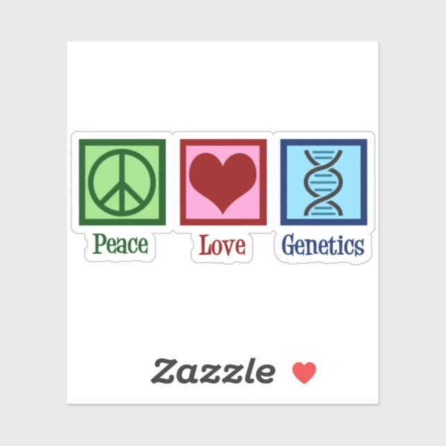 Peace Love Genetics Sticker (Sheet)