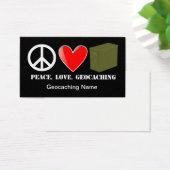 Peace, Love, Geocaching Stash Card (Desk)