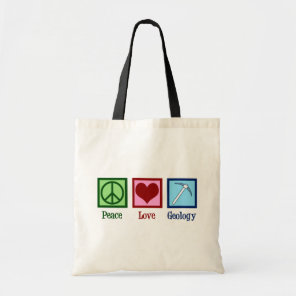 Peace Love Geology Tote Bag