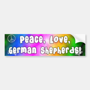 Peace Love German Shepherds Bumper Sticker
