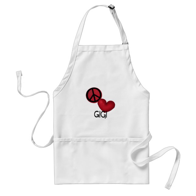 Peace Love Gigi Adult Apron (Front)