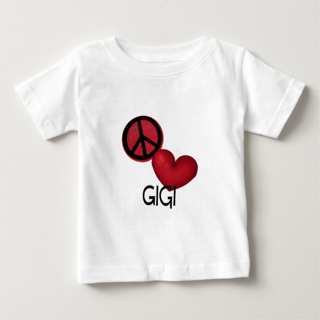 Peace Love Gigi Baby T-Shirt (Front)