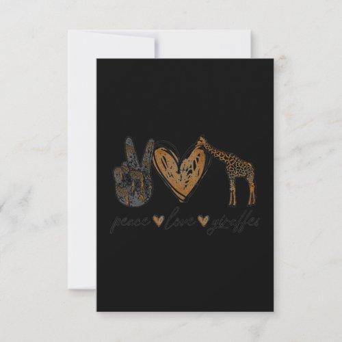 Peace Love Giraffes Card