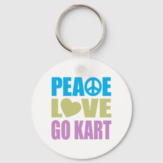 Peace Love Go Kart Keychain