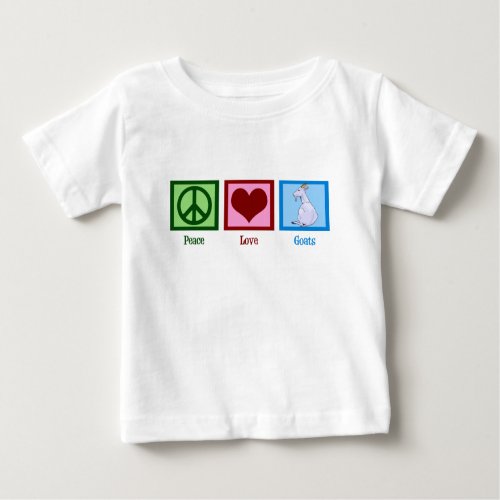 Peace Love Goats Baby T_Shirt