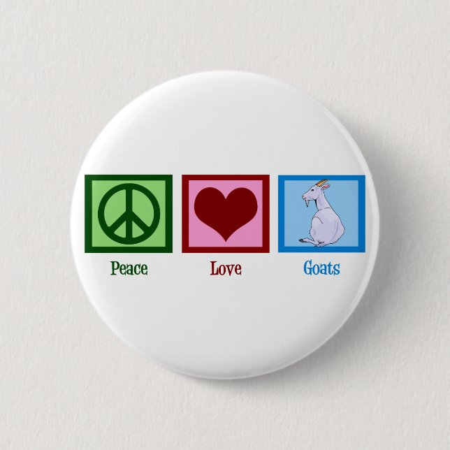 Peace Love Goats Button (Front)