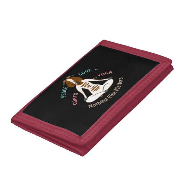 PEACE LOVE GOATS YOGA | GetYerGoat™ Tri-fold Wallet (Bottom)