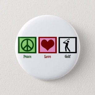 Peace Love Golf Button