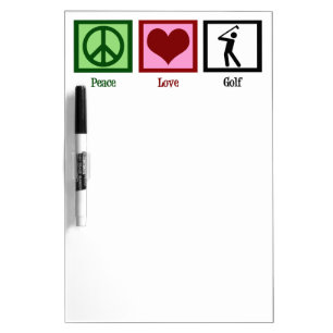 Peace Love Golf Dry Erase Board