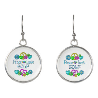 Peace Love Golf Earrings