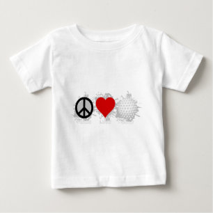 Peace Love Golf Emblem Baby T-Shirt