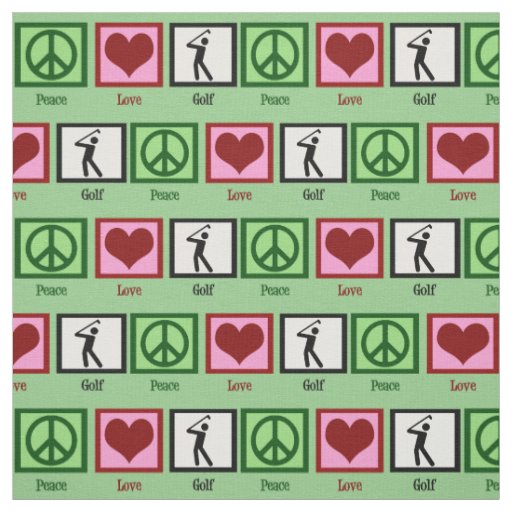 Peace Love Golf Fabric