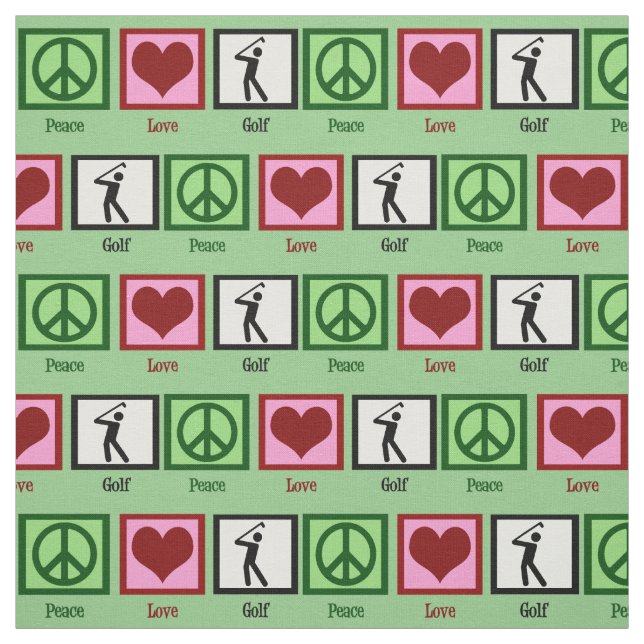 Peace Love Golf Fabric (Swatch)