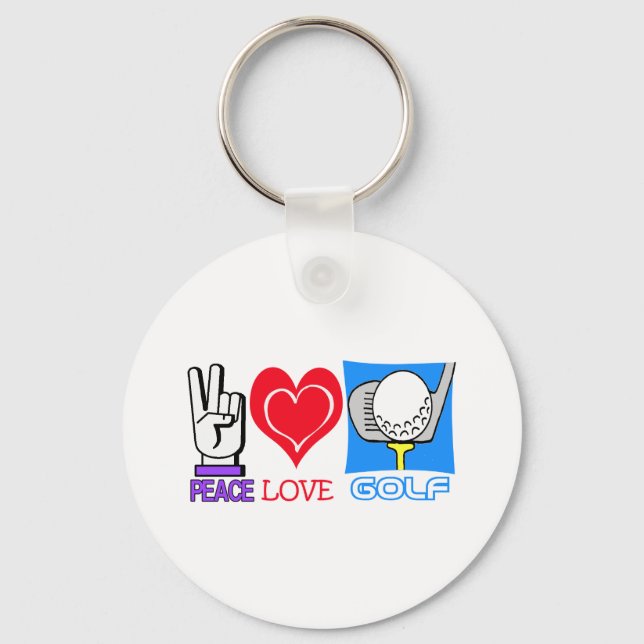 PEACE LOVE GOLF KEYCHAIN (Front)