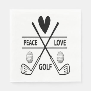 PEACE LOVE GOLF NAPKINS
