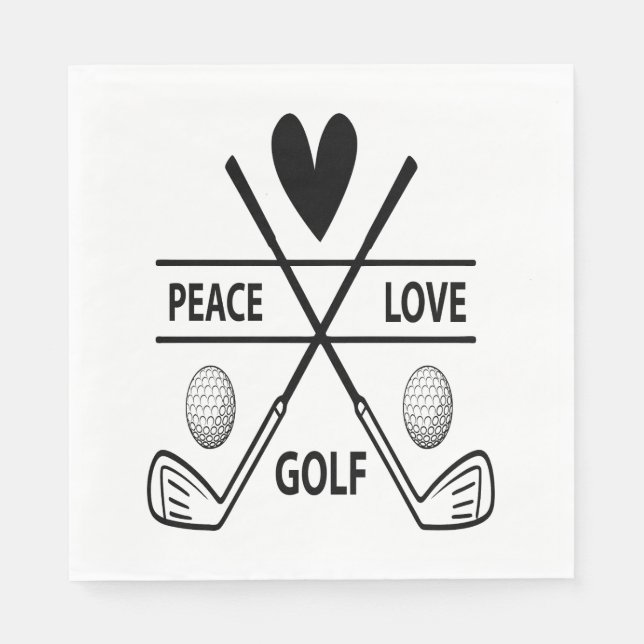 PEACE LOVE GOLF NAPKINS (Front)