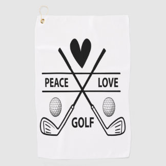 PEACE LOVE GOLF TOWEL