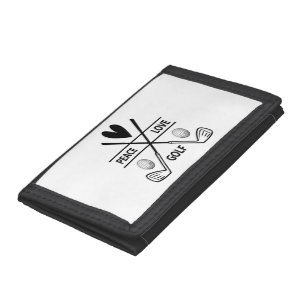 PEACE LOVE GOLF TRI-FOLD WALLET