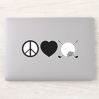 Peace Love Golf Vinyl Sticker