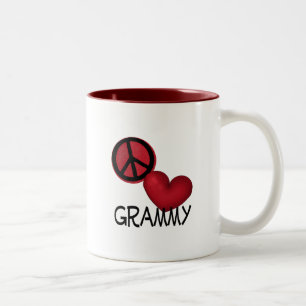 Peace Love Grammy Two-Tone Coffee Mug