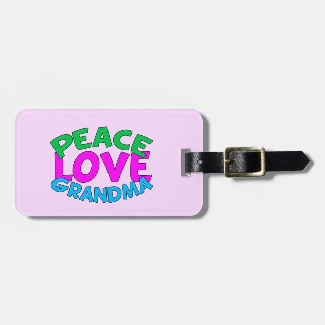 Peace Love Grandma Luggage Tag (Front Horizontal)