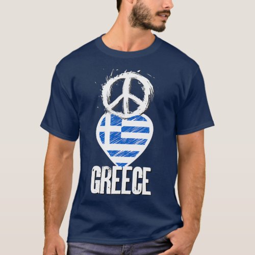 Peace Love Greece T_Shirt