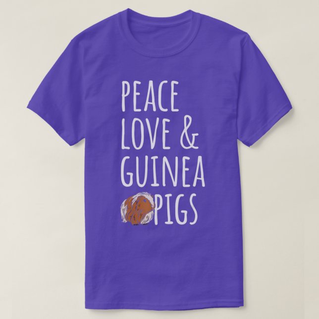Peace Love & Guinea Pigs - 1 T-Shirt (Design Front)