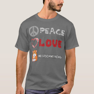 Peace Love Guinea Pigs Gift T-Shirt
