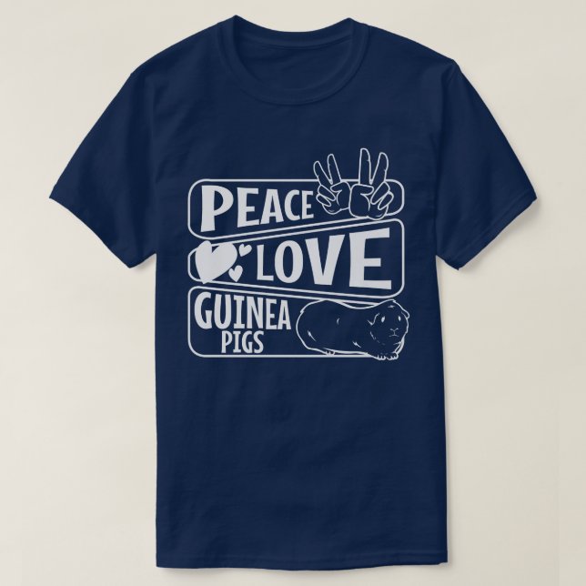 Peace Love Guinea Pigs Premium4324  T-Shirt (Design Front)