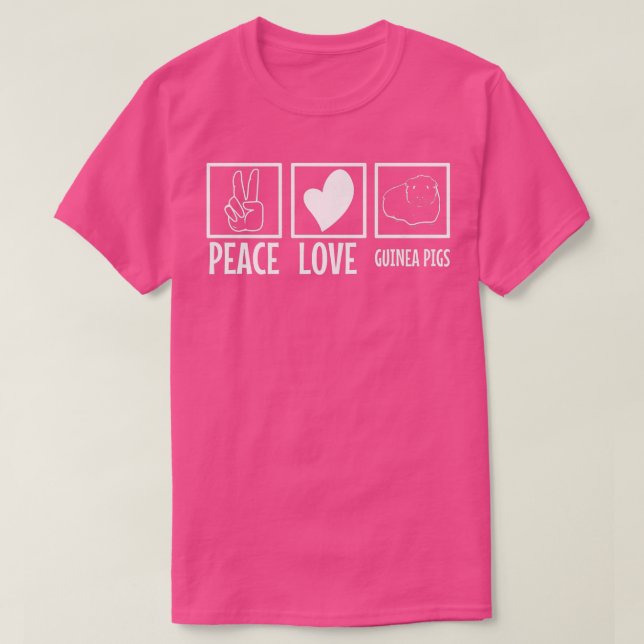 Peace Love Guinea Pigs Premium 4321  T-Shirt (Design Front)