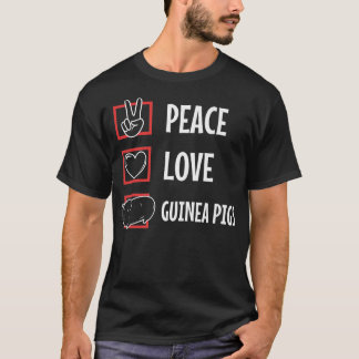 Peace Love Guinea Pigs Premium 4323 T-Shirt