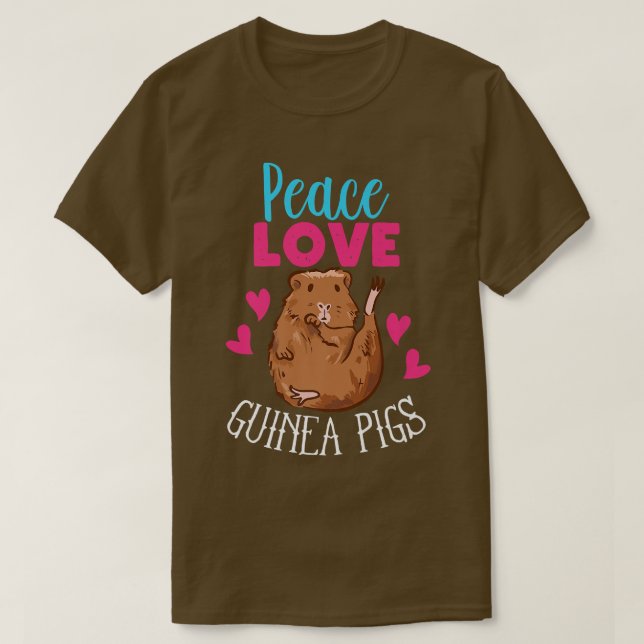 Peace Love Guinea Pigs Premium  T-Shirt (Design Front)