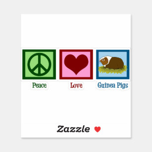 Peace Love Guinea Pigs Sticker