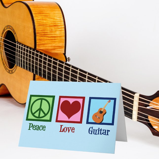 Peace Love Guitar Holiday Card (Creator Uploaded)