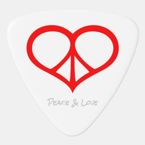 Peace  Love Guitar Pick