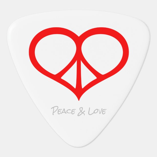Peace & Love Guitar Pick (Front)