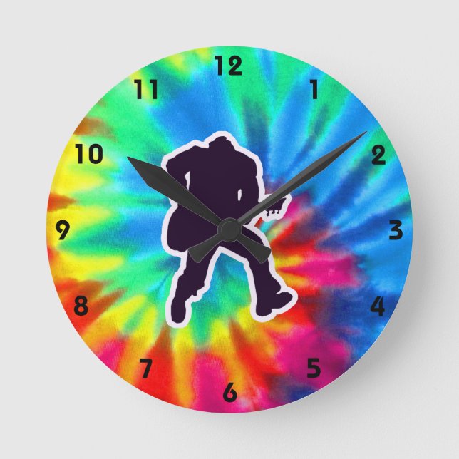 Peace, Love, Guitars Round Clock (Front)