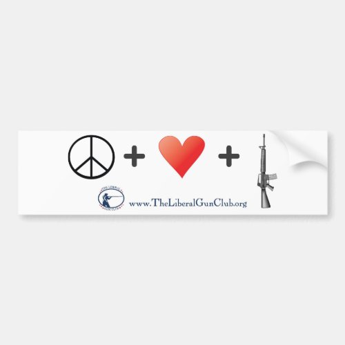 Peace  Love  Guns Bumper Sticker