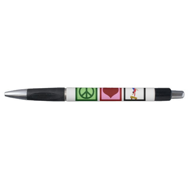 Peace Love Gymnastics Cute Gymnast Pen (Front)