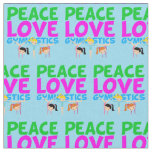 Peace Love Gymnastics Fabric